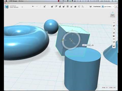 Autodesk 123D Design - Moving, Resizing, Rotating