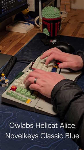 Novelkeys Classic Blue Switches | Owlabs Hellcat Alice #typingtest #keyboard #mechanicalkeyboard