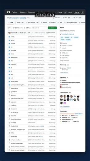 27K+ Stars • AI Infrastructure | Chroma — Open-source Data Infrastructure for AI #shorts