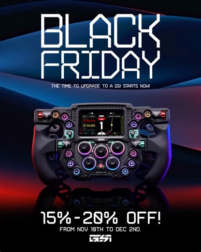BLACK FRIDAY STARTS NOW! 🖤 ALL MONTH LONG. From Nov 10 to Dec 2, it’s officially go time. No waiting for “the day.” No midnight panic. Just the perfect time to upgrade to that GSI you’ve always wanted, now with 15% to 20% off storewide. Here’s the bonus for our U.S. customers: No import fees. No tariffs. No surprises, just fast domestic shipping from our Dallas HQ. And for our global racers, we’ve got you covered too! Worldwide shipping, same GSI quality, same Black Friday deals! Treat yourself