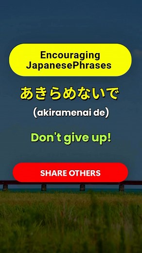 Encouraging Japanese #japan #japanesephrases #reelsviralシ #highlight #nihongo #learnjapanese #japanese #studyjapanese | Learn Japanese EveryDay
