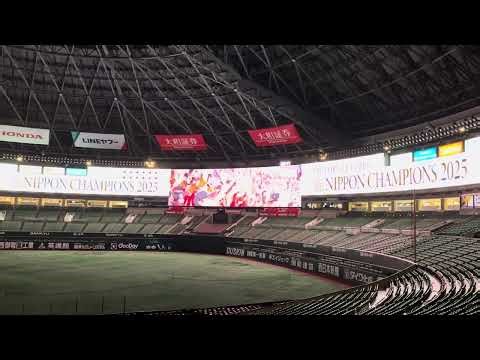 2025.10.30 ソフトバンクホークスが日本一になった試合後の勝利の花火20発の様子（みずほPayPayドーム福岡パブリックビューイング）