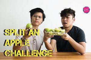 5.8K views · 134 reactions | For the first episode of 1 on 1. We decided to challenge ourselves to learn and try to split an apple using our bare hands. | LIT TV Asia | Facebook