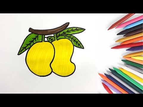Easy Mango Drawing | How to draw a mango Drawing step by step |
