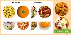 Role Play Food Photo Cut Outs