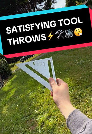 Most Satisfying Speed Square Throws Sound Like Thor’s Hammer! ⚡️📐🔊😮‍💨 #satisfying #mjolnir #satisfyingsounds #skill #marvel