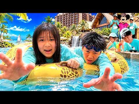 [24 Hours] So Glad I Have My Big Brother! Living Alone Together as Siblings at the Aulani Pool an...