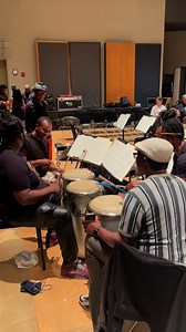 🪘Obed Calvaire, Weedie Braimah, Herlin Riley, and Brian Richburg, bring rhythm to the foreground in early rehearsal for “Afro!”, the newest work to be performed by the Jazz at Lincoln Center Orchestra.The world premiere takes place at @jazzdotorg on September 18bit.ly/Afro_JLCO | Wynton Marsalis