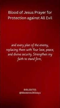 Blood of Jesus Prayer for Protection against All Evil#BloodOfJesus #PrayerForProtection