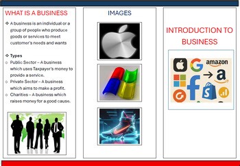 Introduction to Business Management Tri-Fold Flyer Task Microsoft Word