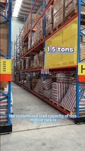 What is the load capacity of each layer of mobile racking?#rack #warehouse #mobilerackingsystem