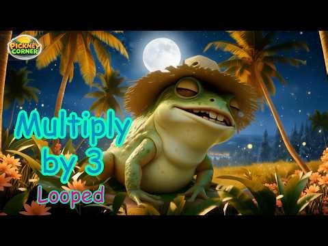 3 x 3 | Multiply by 3 Song for Kids - Looped