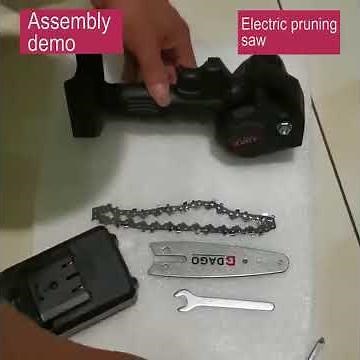 How to assemble the mini electric chain saw
