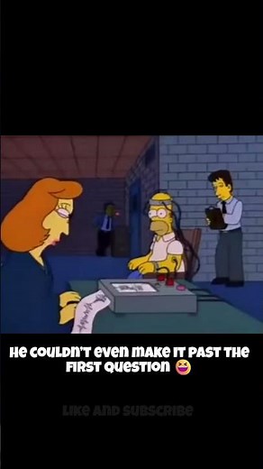 Homer Takes a Lie Detector Test 😂💥 #Simpsons #Funny #Shorts