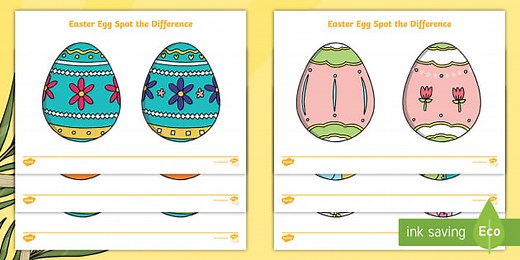 Easter Egg Spot the Difference Activity