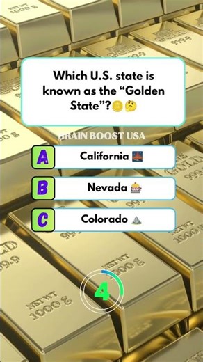 🤯 “History behind it!”which US state is known as the golden state#usaquiz #amercia #usa #amercia
