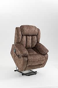 Electric Power Lift Recliner Chair Sofa for Elderly with Massage and Heat, 3 Positions Adjustable,2 Side Pockets and Cup Holders, USB Ports; Massage Swivel Rocker Recliner Chair