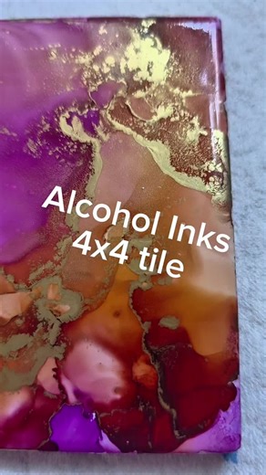 Fluid Art Inks Figured out how to do Inks on ceramic tiles...yay! #alcoholinks #followlikecommentshare #fyp #art #fluidart