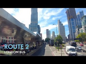 London Bus Ride, Route 2, Double Decker, 4K Virtual Tour.