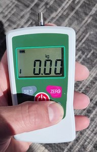 GOYOJO Digital Force Gauge High-Precision Push-Pull Meter for Tension & Compression Testing Units (N, kg, lb, oz) Real-Time/Peak/First Peak Modes Ideal for Quality Control & Material Testing (5N)