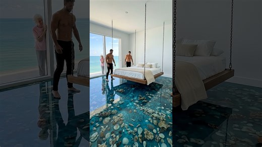 THIS OCEAN FLOOR IS UNREAL 😱 3D Epoxy Resin Shell Floor with Suspended Bed