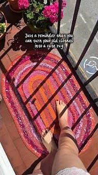 Rag Rug Tutorial #knitdiet #ragrug #crochetrug