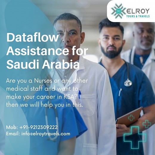 Looking to build your medical career in Saudi Arabia? We offer expert Dataflow assistance for nurses and medical staff. Let us guide you through the process and help you achieve your dream job in KSA! ‍⚕️‍⚕️ #MedicalCareer #DataflowAssistance #SaudiArabia #HealthcareJobs #NursesAbroad | Elroy Travels | Facebook