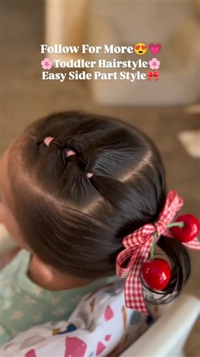 Aanya on Instagram: "🌸Toddler Hairstyle🌸 Easy Side Part Style🎀 Follow For More 😍💗 #trendy #shorthair #rubberbandhairstyles #summerhairstyle #babygirl #ponytail #bowhairclip #toddlerhairstyles #toddlereasyhairstyles #hairstyle #hairtutorial #hairtutorialvideo #toddlerhairtutorial #toddlerhairdos #toddlerhairstyles #toddlerhairideas #toddlerhairstylesideas #hairdovideo #hairstyleoftheday Easy toddler hair styles, easy hairdos, toddler hair, toddler hair ideas , everyday"