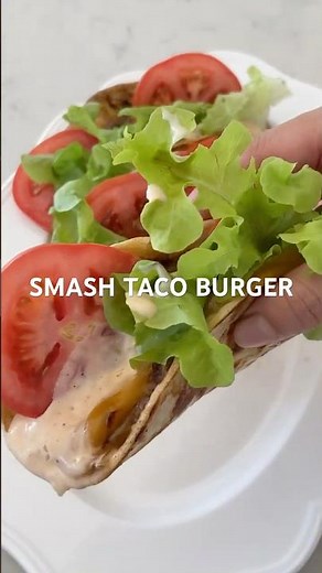 Smash Beef Tortilla Burger