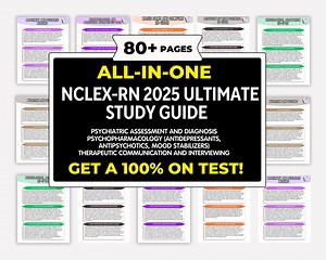 NCLEX-RN 2025 Ultimate Study Guide: Detailed Notes, Cheat Sheet & More |84 Pages - Etsy