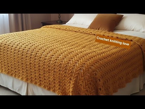 Amazing Crochet Tutorial For blankets. Shwal /Easy pattern For All Crochet projects