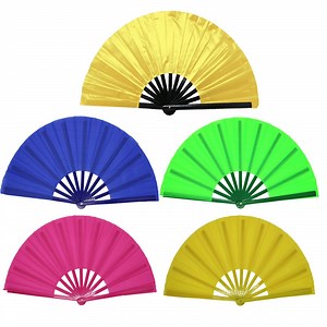 [Hot Item] Hand Fans Custom Printed Folding Larger Size Plastic Folding Promotion Hand Fans