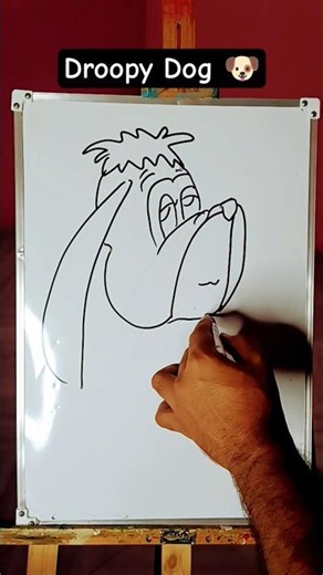 How to draw droopy Dog #drawing #animalart #easydrawing #shorts #fastdrawing