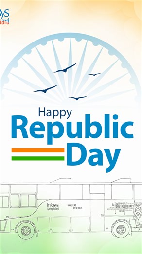 Infosys Springboard on Instagram: "Education shouldn’t depend on where you live. The Infosys Springboard Maker Lab on Wheels brings STEM learning directly to remote and government schools -breaking barriers of access, language, and opportunity. Across locations, one journey, learning that moves with students. Powered by Infosys Springboard. Wishing everyone a happy Republic Day. Celebrating the spirit of learning and opportunity for all! [STEM Education, Mobile Learning Initiative, Inclusive Lea
