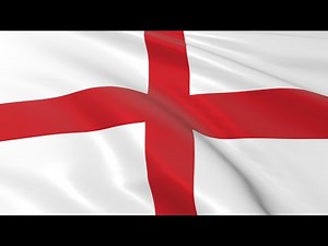 Flag of England waving in the wind - Flag animation - Motion background - 4K UHD
