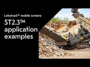 Lokotrack® ST2.3™ mobile screener - Screening concrete waste, blasted rock and top soil