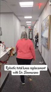 1 week after robotic knee replacement with Dr. Simmerano, this amazing patient is recovering beautifully! 😊 | Tri-County Orthopedics