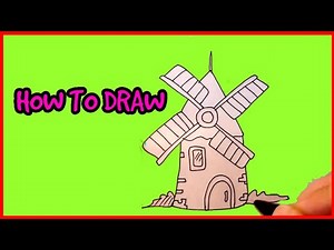 How to Draw Windmill Step by Step / how to draw windmill easy