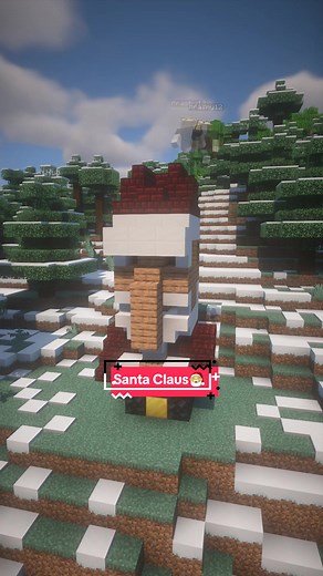 How to Build a Santa Claus Statue in Minecraft Tutorial
