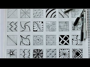 24 zentangle patterns || 24 Doodle Patterns, Zentangle Patterns, Mandala Patterns