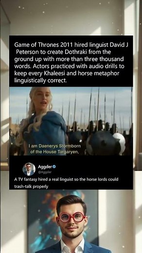 In the Game of Thrones (2011), Dothraki became a 3,000‑word language built from scratch