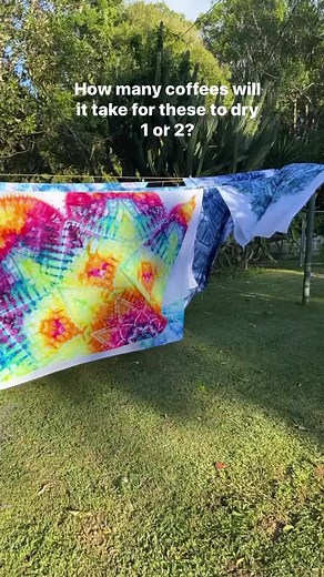 10K views · 362 reactions | It’s perfect clothesline weather today. I’m freezing, but my clothesline is loving the wind. | Sewcial Dyes - Fabric Artist | Facebook