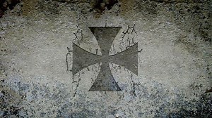 Cross sign appearing on a wall, animation