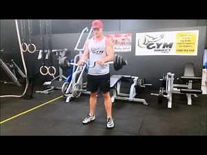 Bicep Curl demo using the 4ft Olympic Super Curl Bar