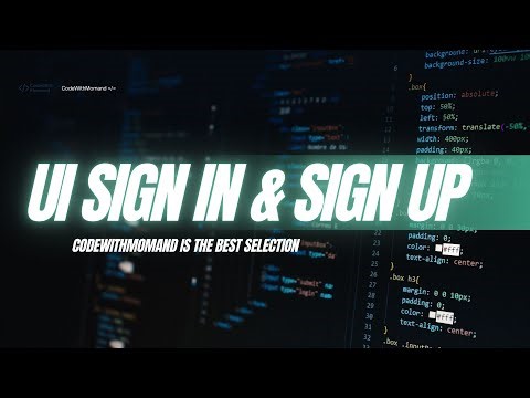 UI Sign in & Sign up design with HTML, CSS, JS..........
