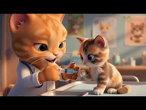 Cat Injection – Funny Animated Cat Getting Vaccine | Cute & Safe Cartoon for Kids & Pets