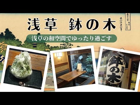 《 浅草にこんな静かな空間が！穴場の甘味処でかき氷！ 》浅草鉢の木 #243