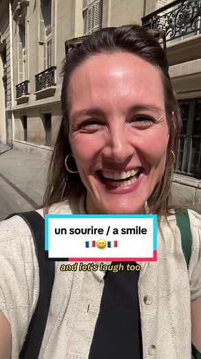When’s the last time you 😁smiled at someone? Smiling, it’s so important, and we often don’t smile enough. Smile for yourself and for others—it’s such an easy way to feel good and to bring joy into your day! ✨ 🇫🇷French vocab recap: –sourire = to smile (see below for conjugation) –un sourire = a smile –rire = to laugh –un rire = a laugh / le rire = laughter –gratuit = free –le plaisir = a pleasure, joy 😁SOURIRE conjugated 🇫🇷 au présent de l’indicatif (present tense): je souris = I smile tu s