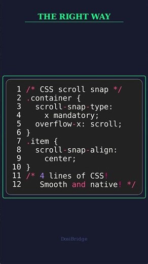 CSS Scroll Snap Magic #Shorts