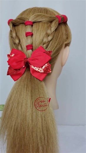 Red Accents and Braids: Perfect Hair for Celebrations